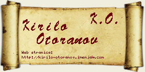 Kirilo Otoranov vizit kartica